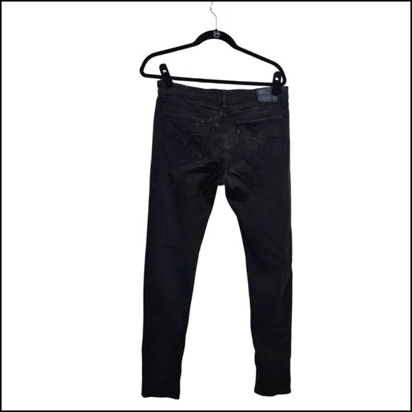 Levi’s 535 Super Skinny Faded Black Jeans Size 31 - Picture 4 of 4